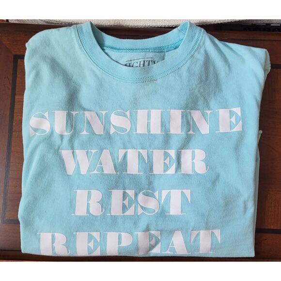 Mighty Fine Crop Top Womens S Small Light Blue Cropped Shirt Long Slv Sunshine - Picture 2 of 10